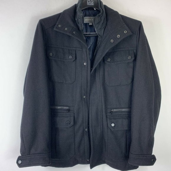 Michael Kors Jackets & Blazers - Michael Kors Black Wool Coat Wm Sz S